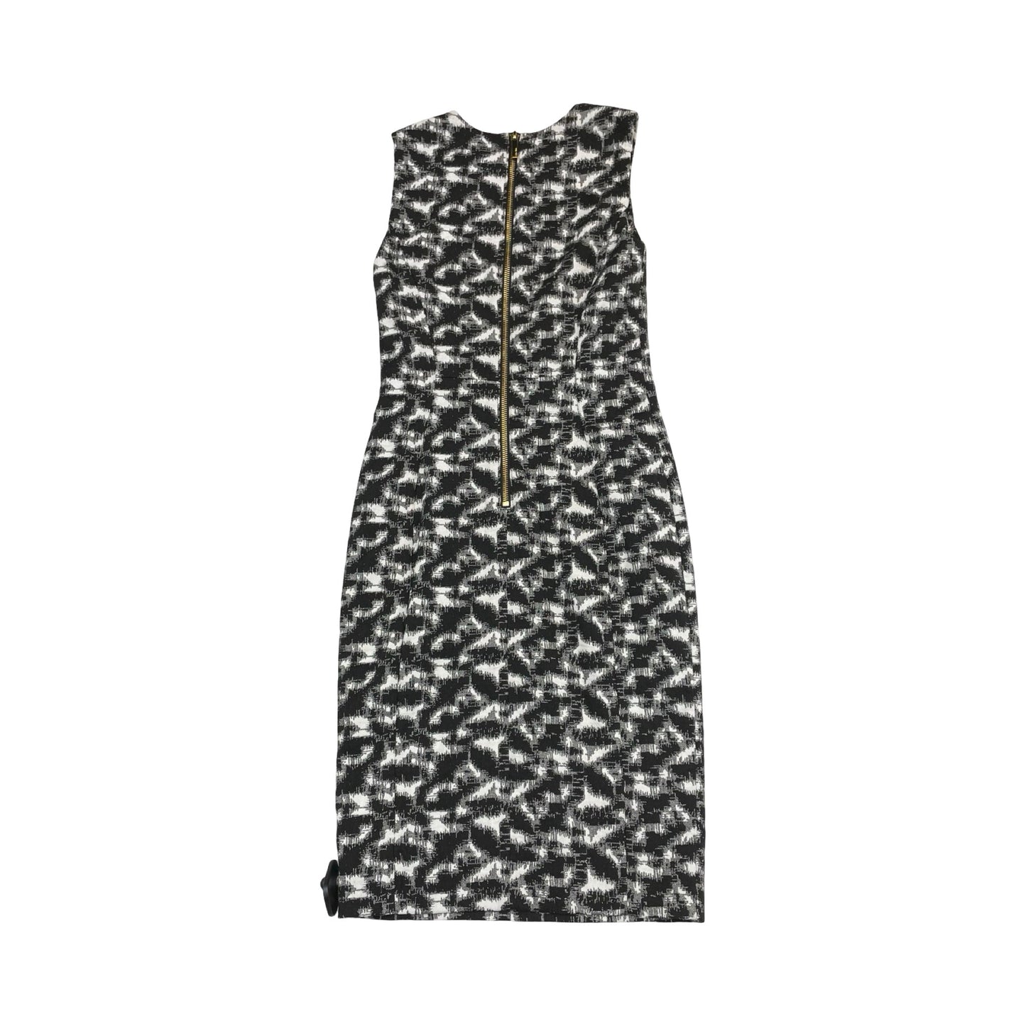 Dress Casual Midi By Calvin Klein In Black & White, Size:2P