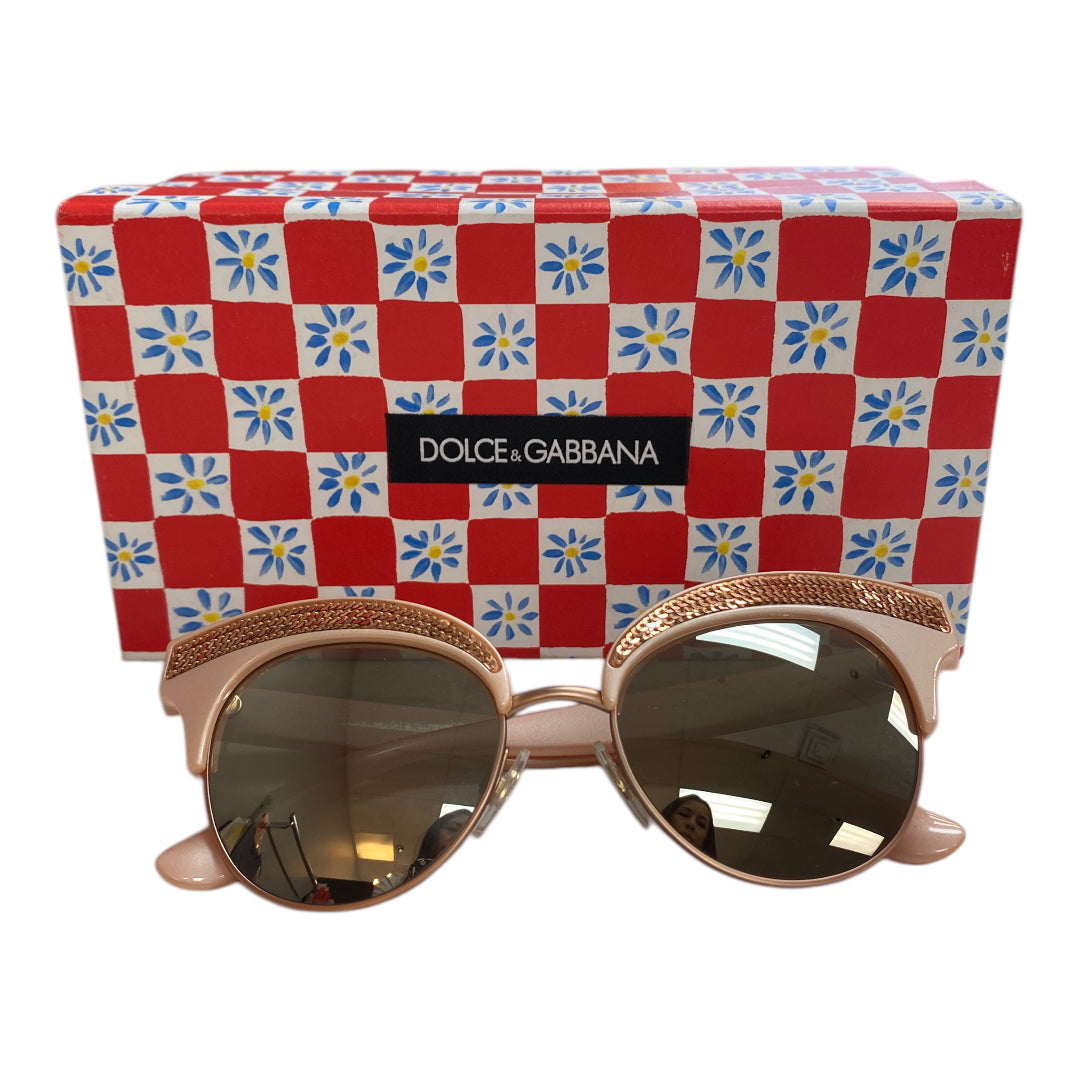 Sunglasses Luxury Designer By Dolce And Gabbana In Pink