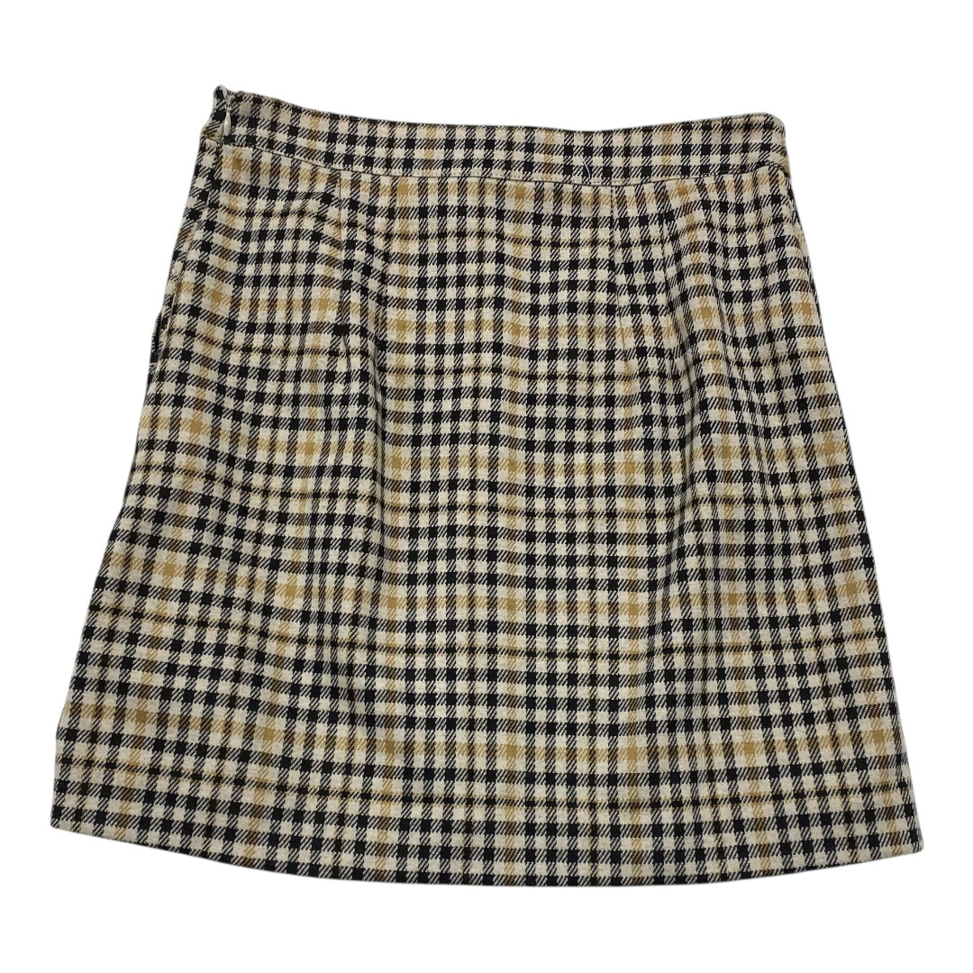 Skirt Mini & Short By Loft In Checkered Pattern, Size:2