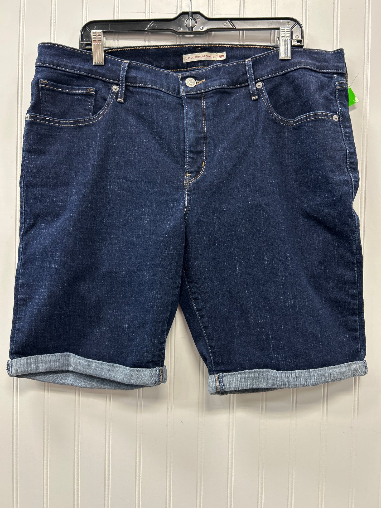 Shorts By Levis In Blue Denim, Size:18