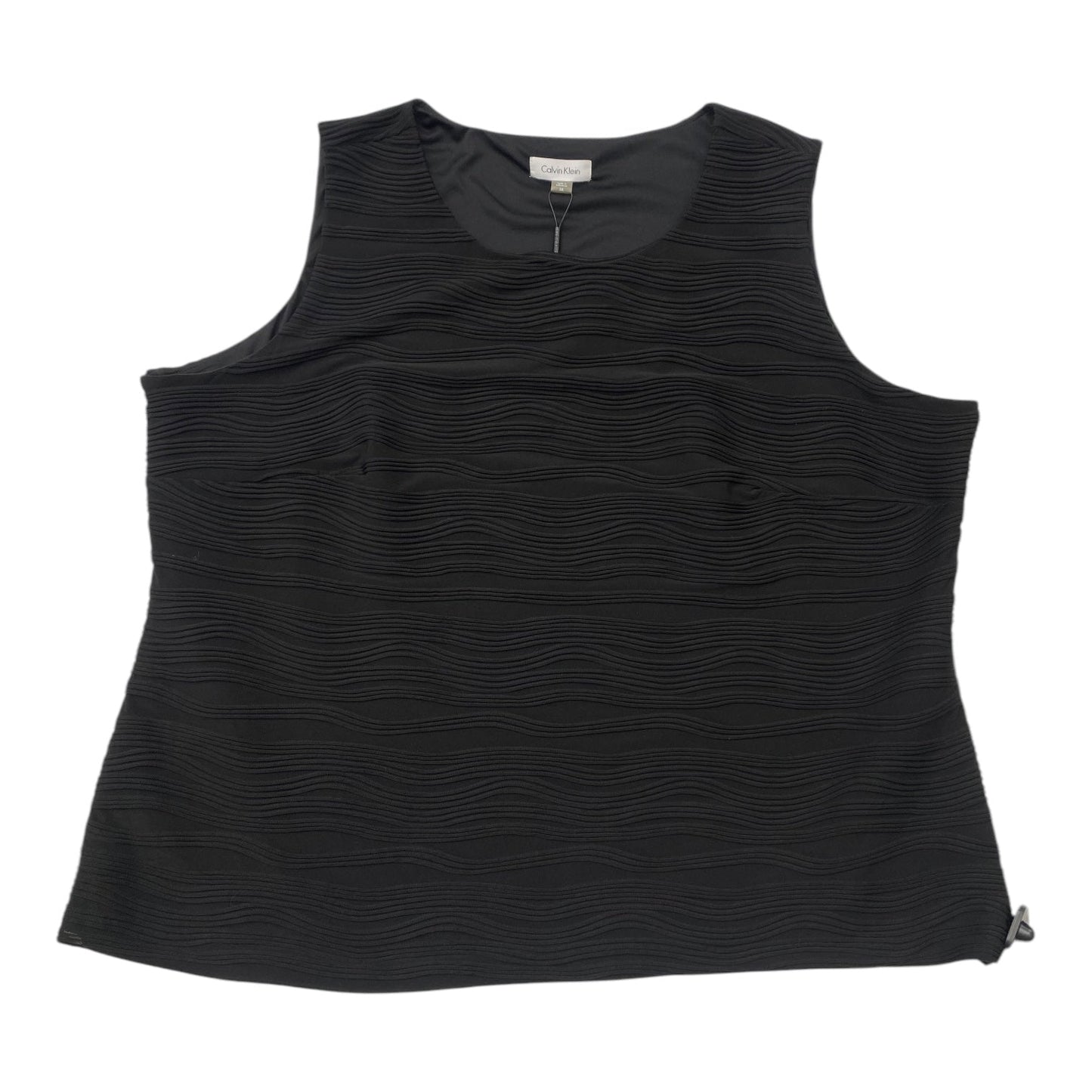 Top Sleeveless By Calvin Klein In Black, Size:3X