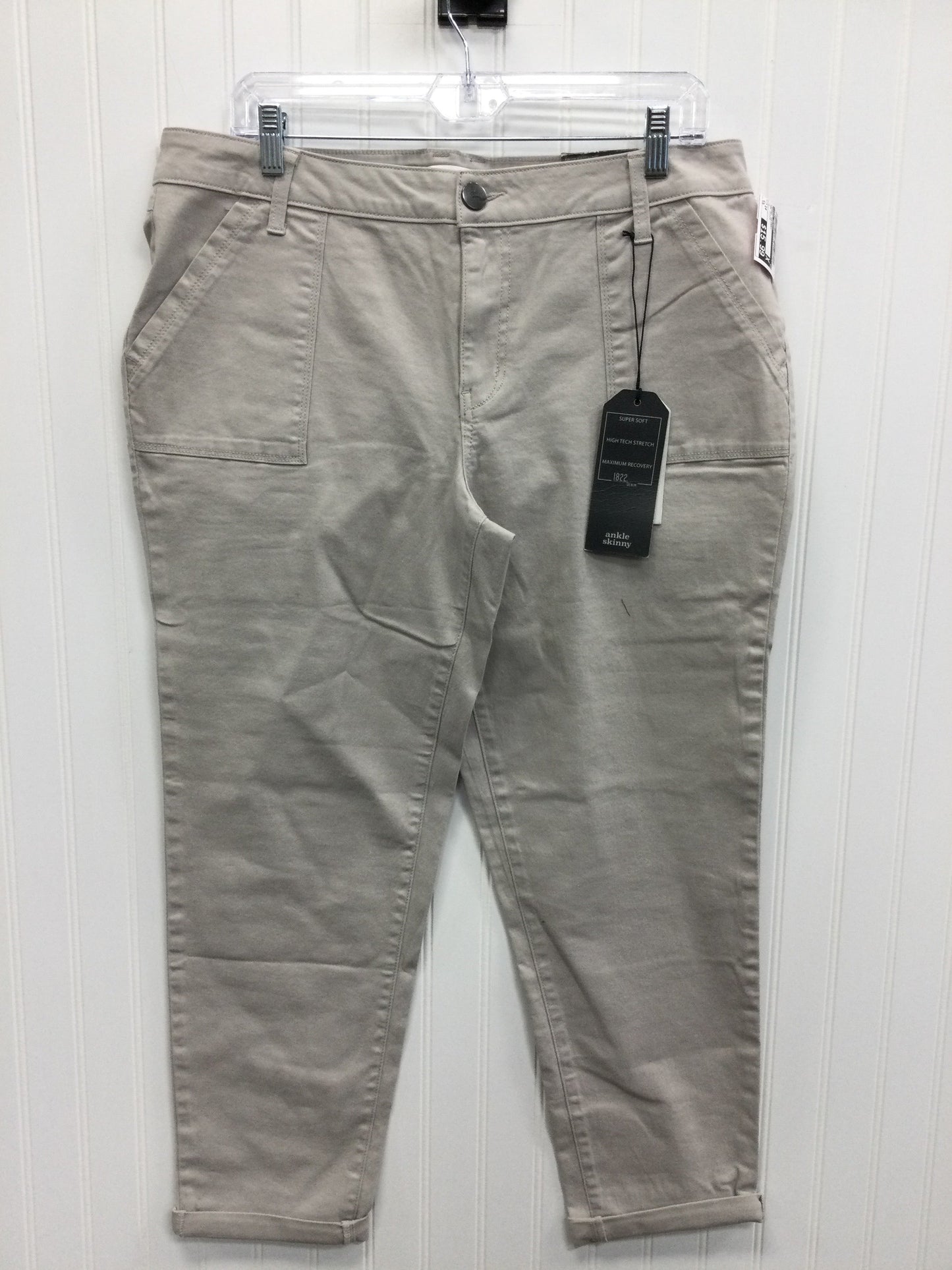 Jeans Skinny By 1822 Denim In Tan Denim, Size:14