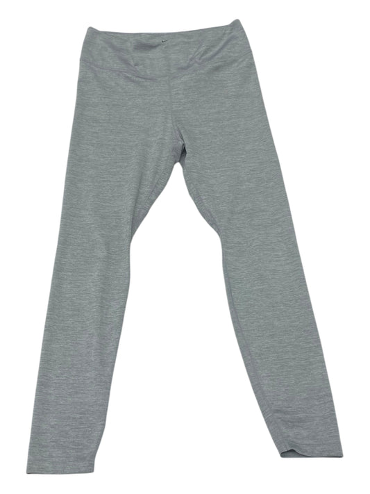 Athletic Leggings By Nike Apparel In Grey, Size:L