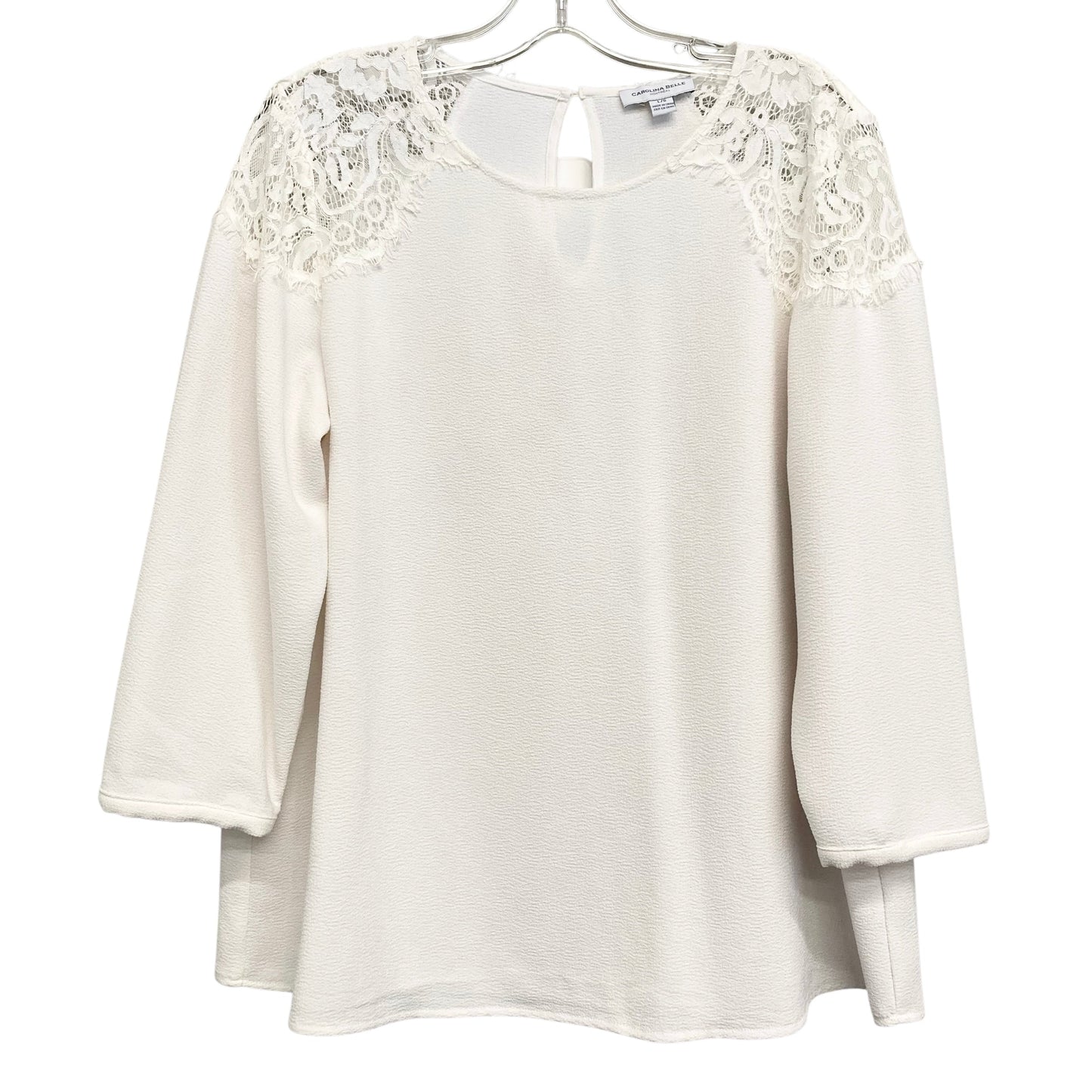 Top Ls By Carolina Belle In White, Size:L