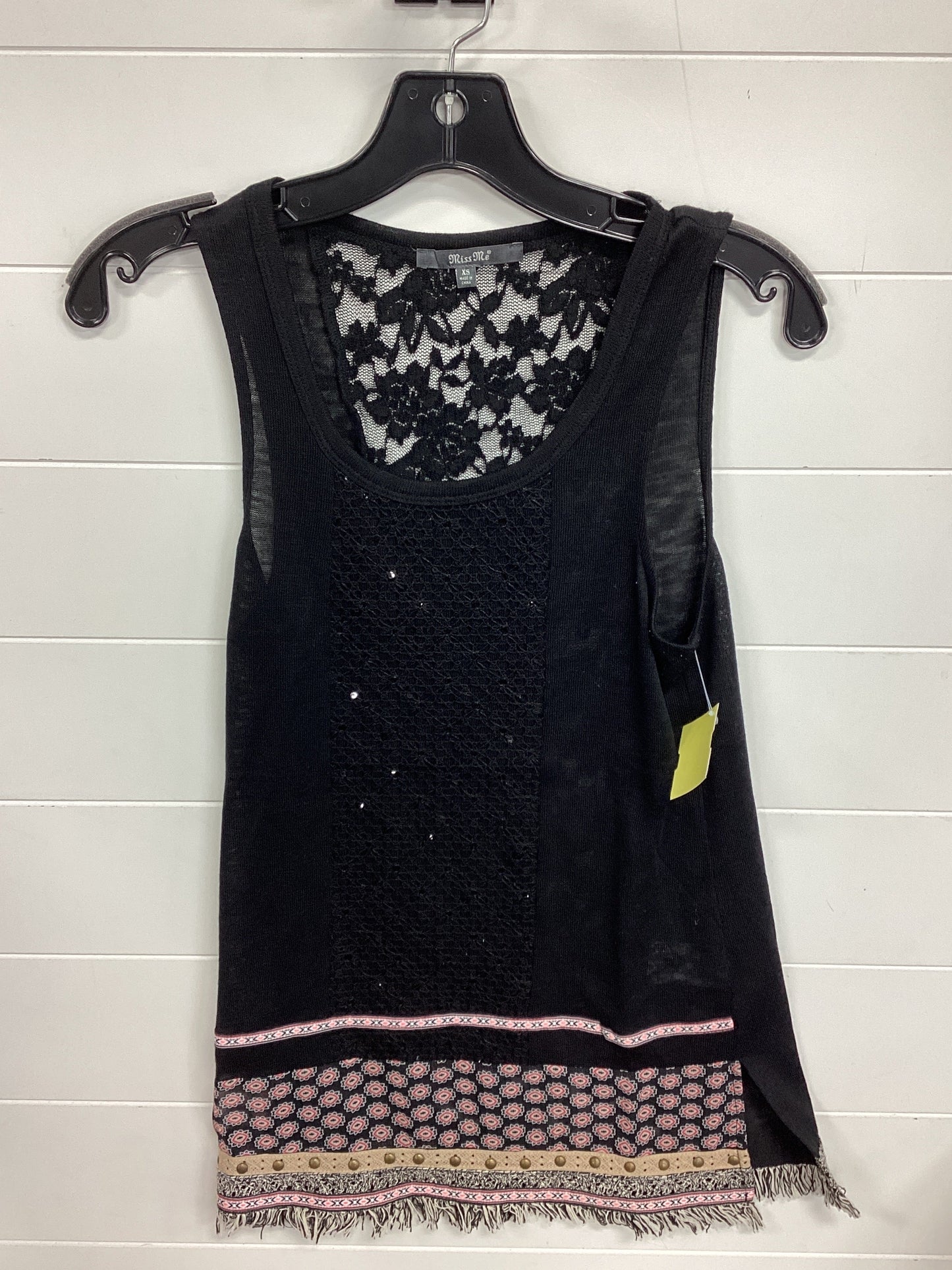 Top Sleeveless By Miss Me In Black, Size:Xs