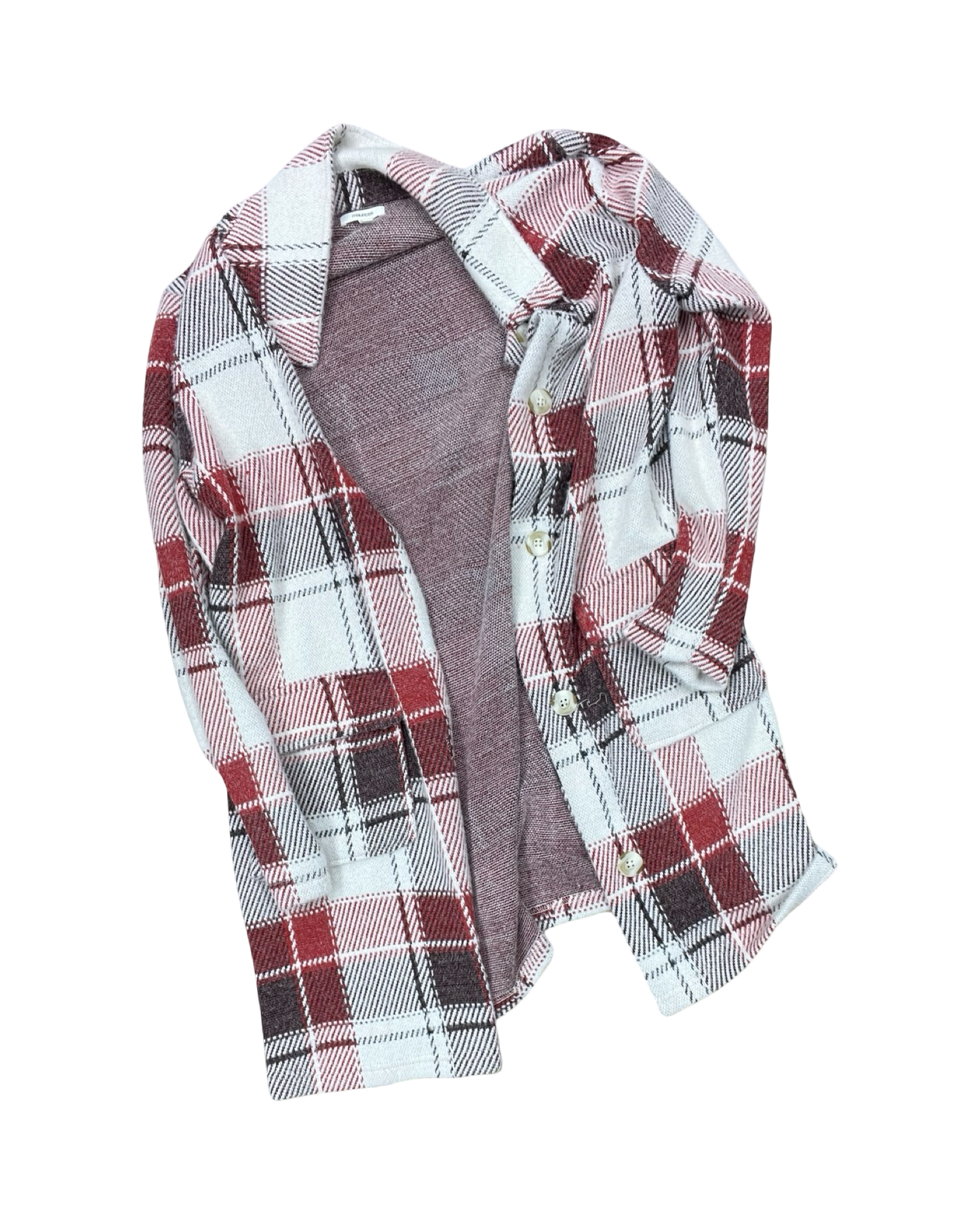 Jacket Shirt By Maurices In Red & White, Size:L