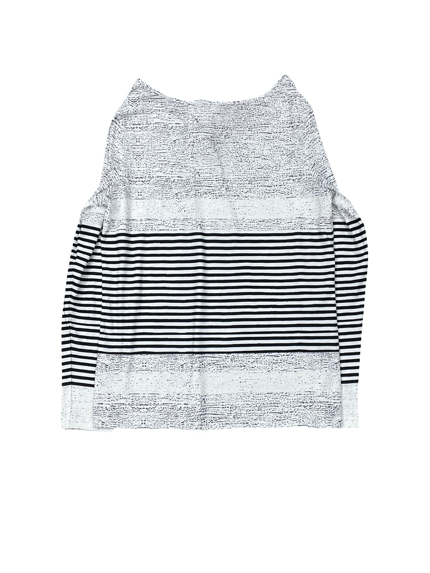 Top Ls By Clothes Mentor In Black & White, Size:M