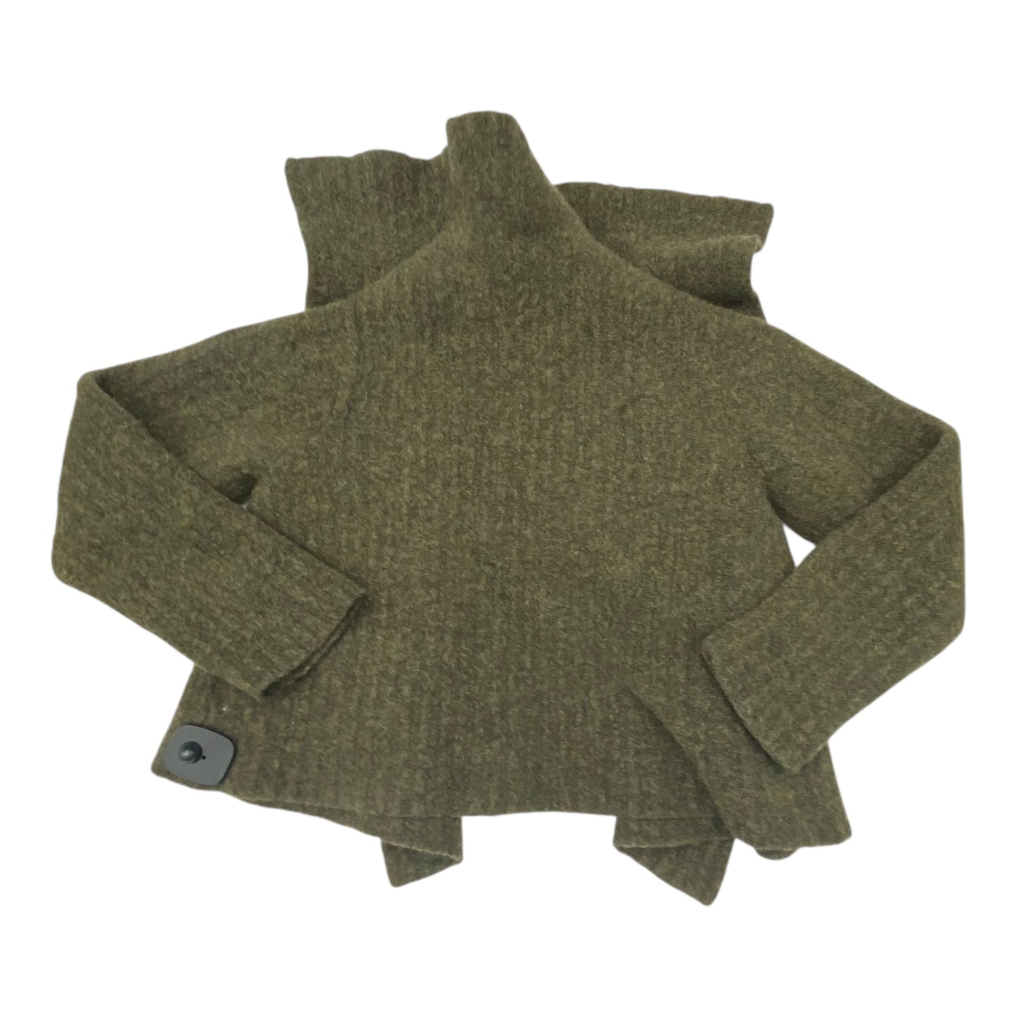Sweater Cardigan Designer By Eileen Fisher In Green, Size:M