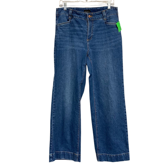 Jeans Flared By Talbots In Blue Denim, Size:8