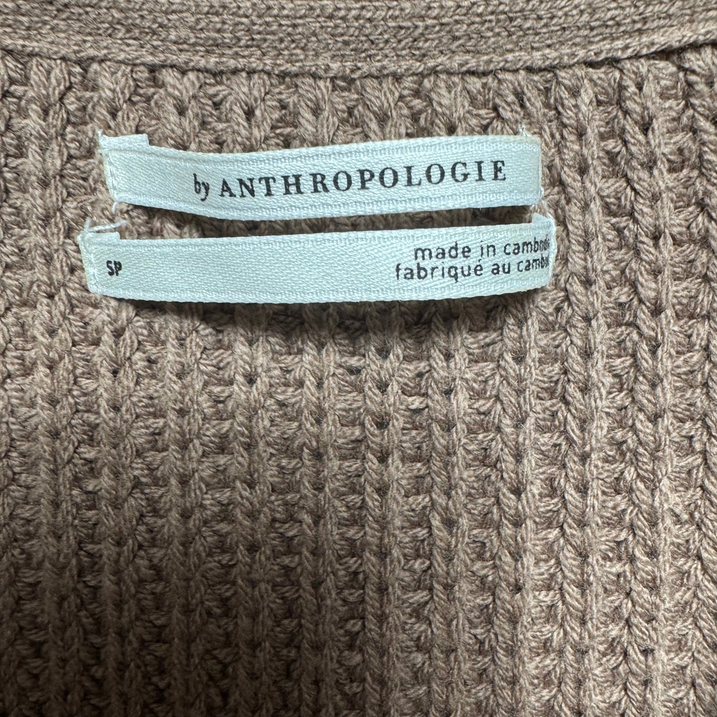 Long-Sleeve Belted Cardigan Sweater Midi Dress By Anthropologie In Brown, Size: S