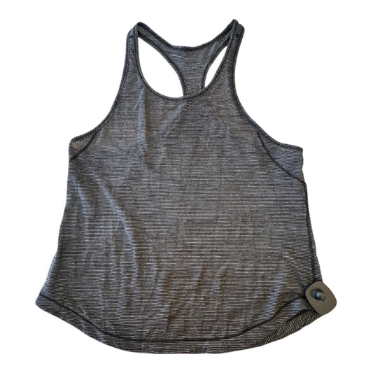 Athletic Tank Top By Lululemon In Black & Grey, Size:4