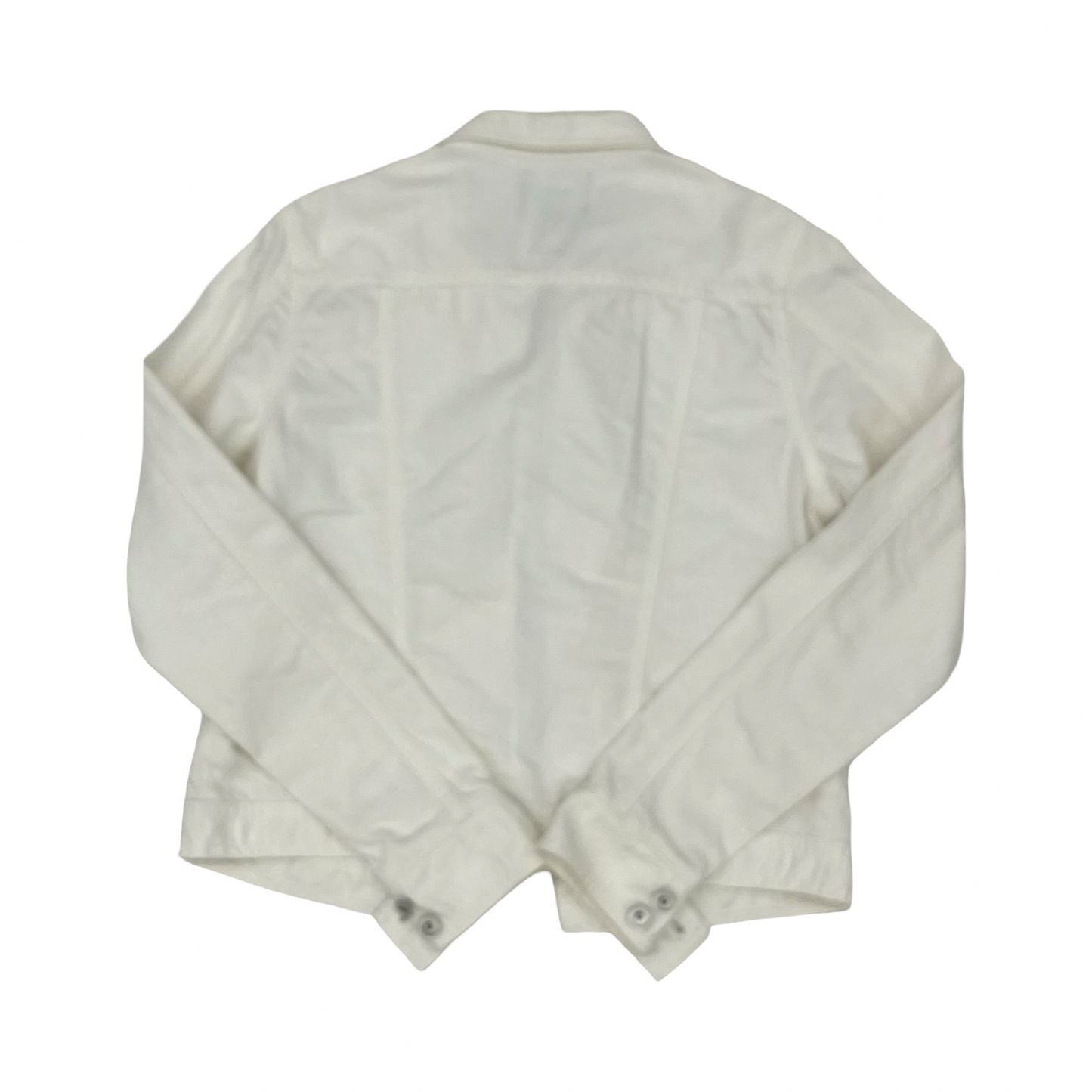 Jacket Denim By Clothes Mentor In White Denim, Size:M