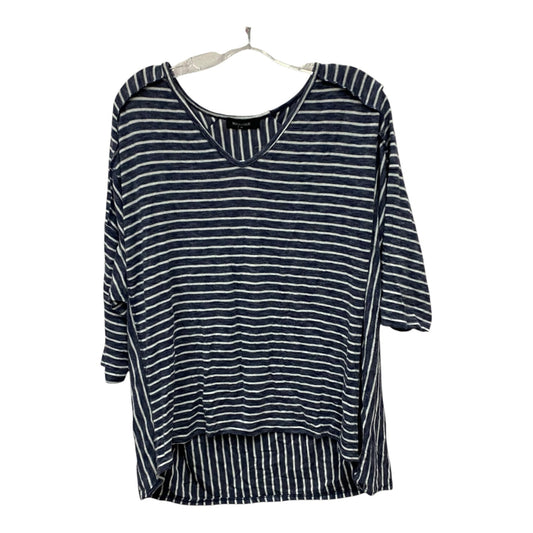 Top Ss By Boutique + In Blue & White, Size:1X