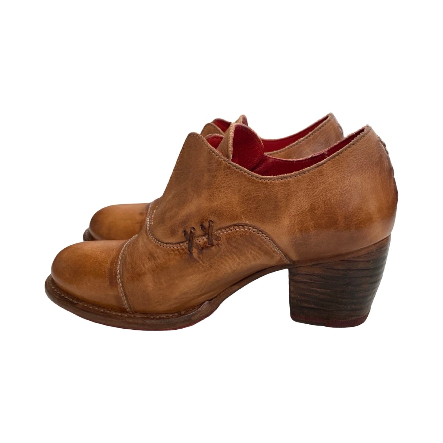 Boots Ankle Heels By Bed Stu In Brown, Size:7