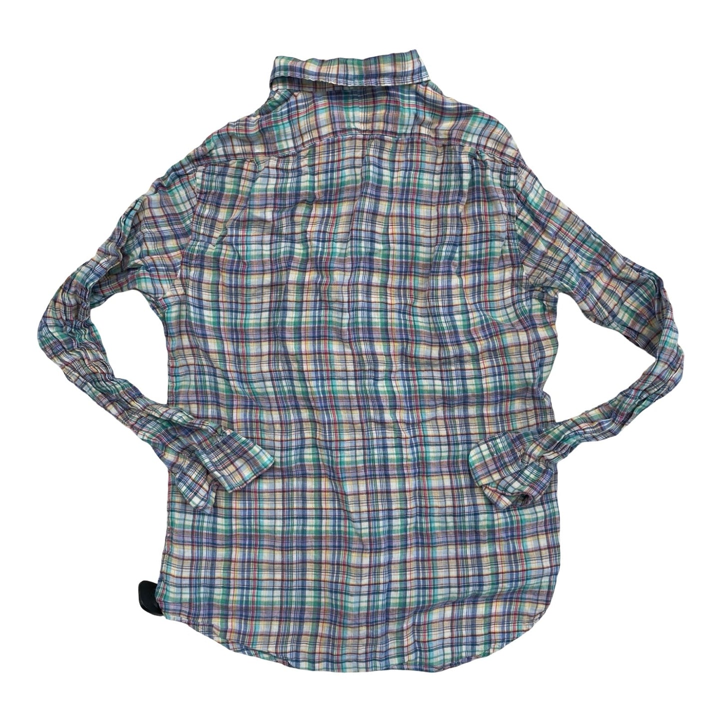 Top Ls By Polo Ralph Lauren In Plaid Pattern, Size:M