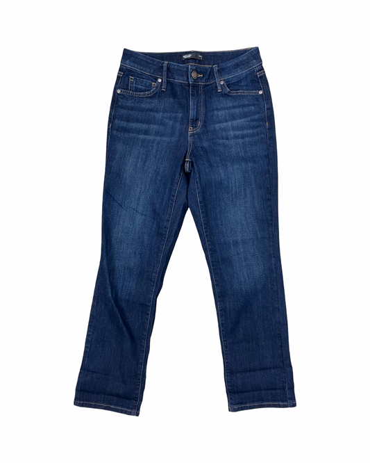 Jeans Cropped By Simply Vera In Blue Denim, Size:6