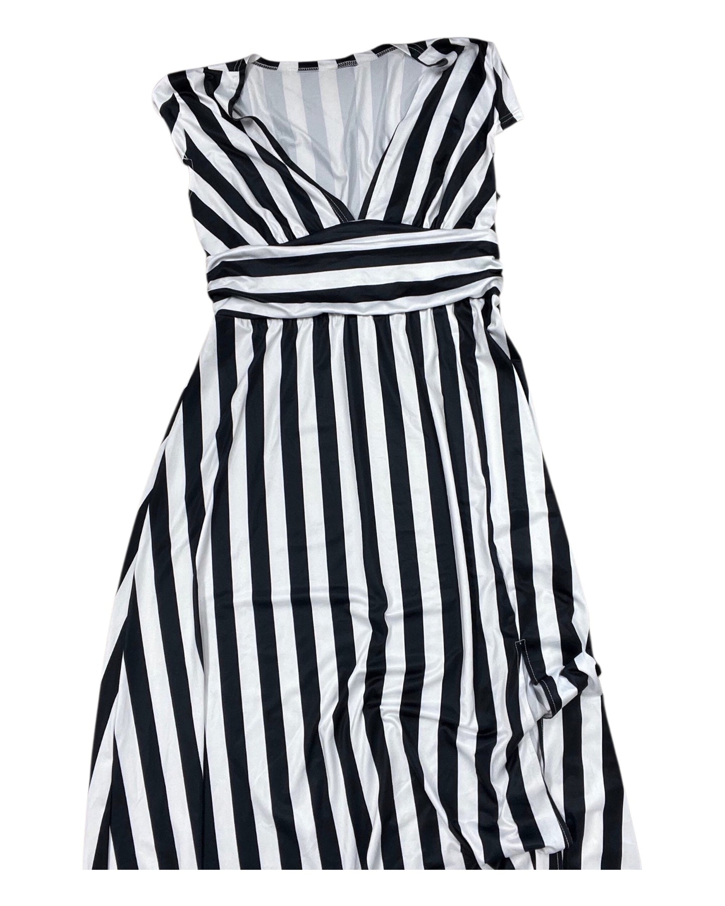 Dress Casual Maxi By Clothes Mentor In Black & White, Size:2X