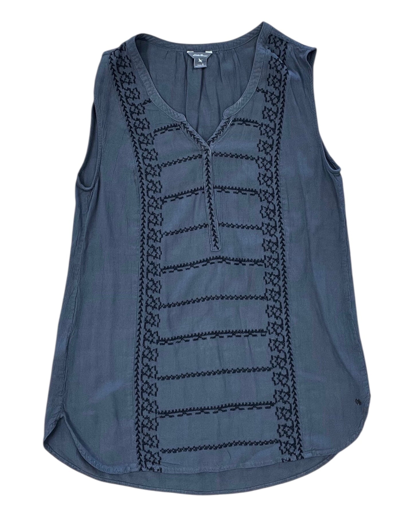 Top Sleeveless By Eddie Bauer In Grey, Size:S