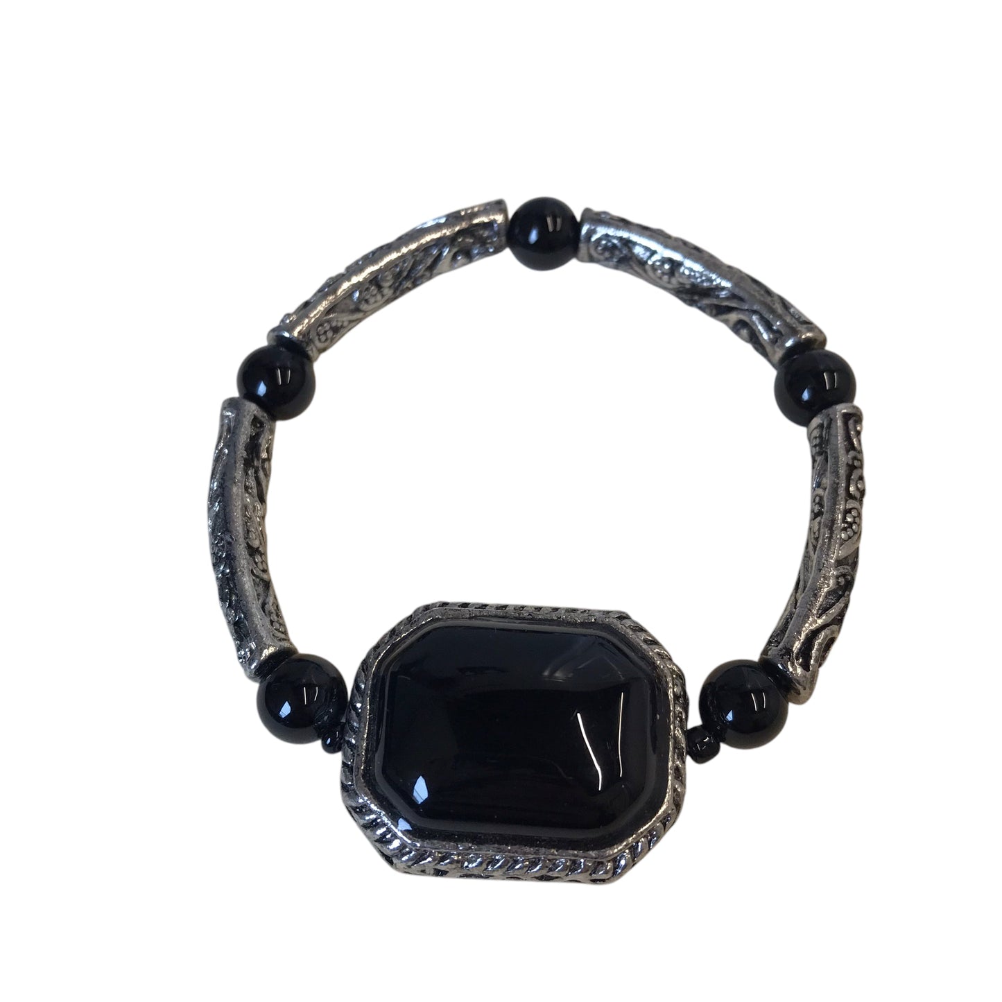 Bracelet Other In Black & Silver