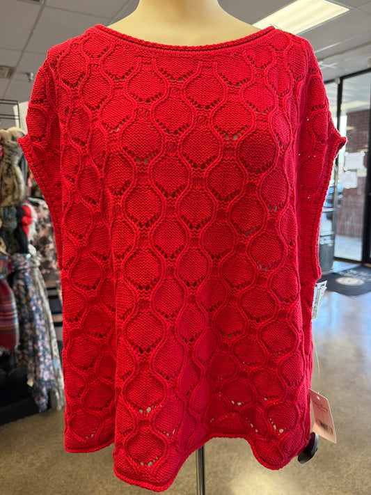 Sweater By Lucky Brand In Red, Size:Xl