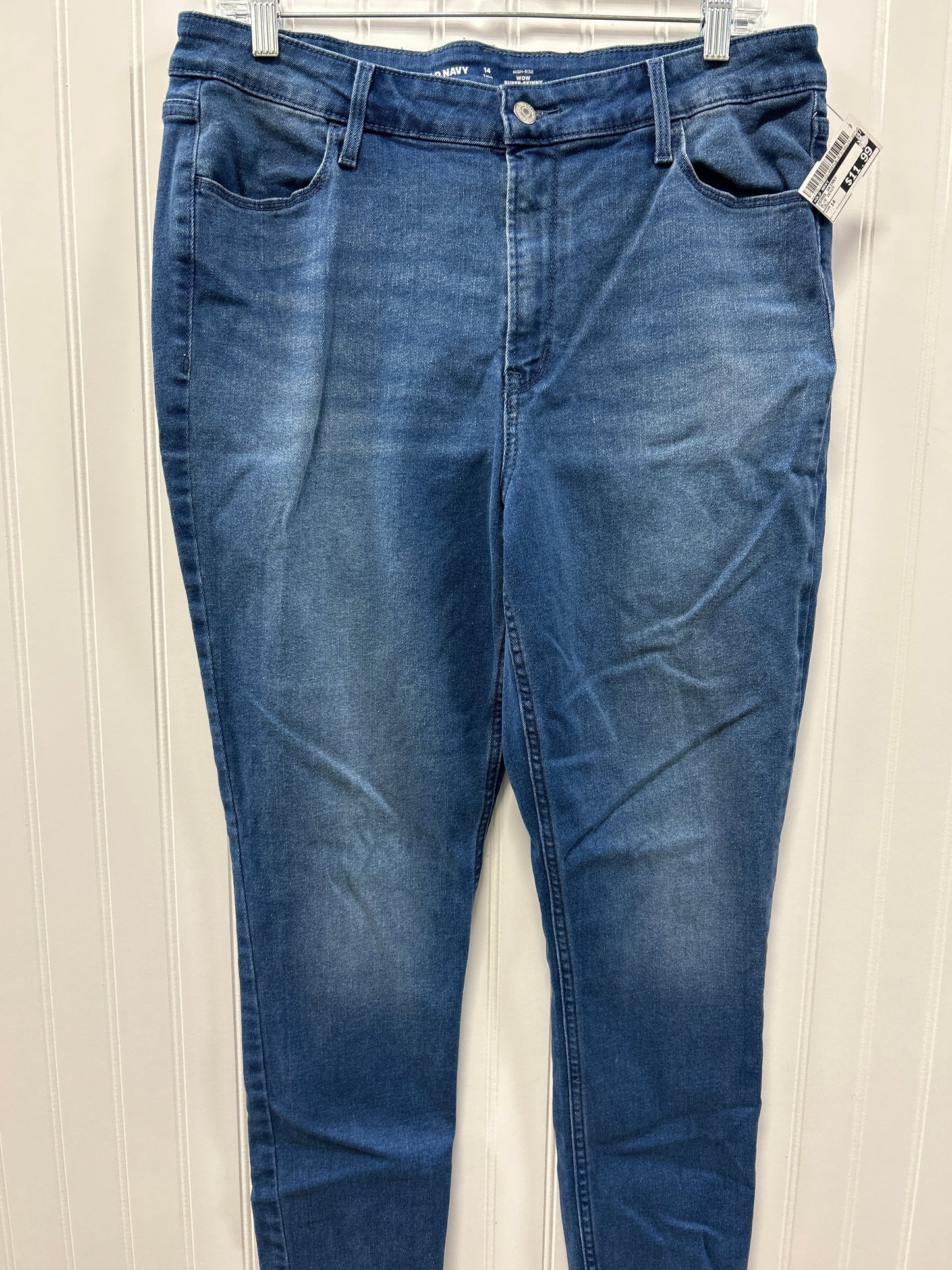 Jeans Skinny By Old Navy In Blue Denim, Size:14