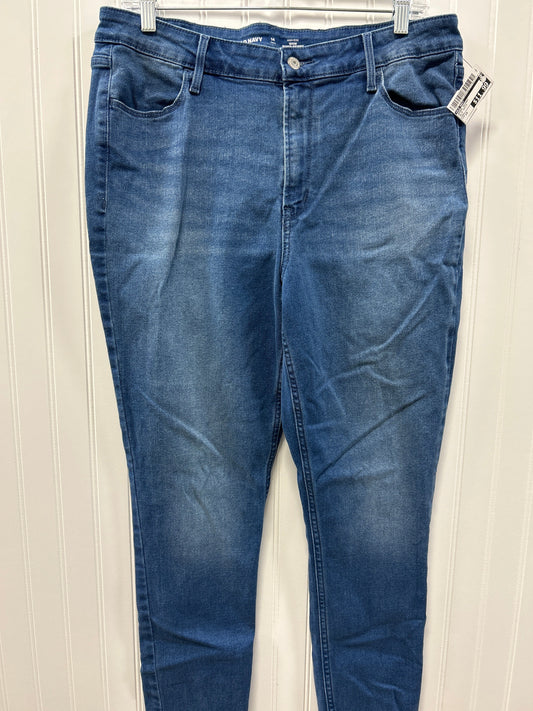 Jeans Skinny By Old Navy In Blue Denim, Size:14