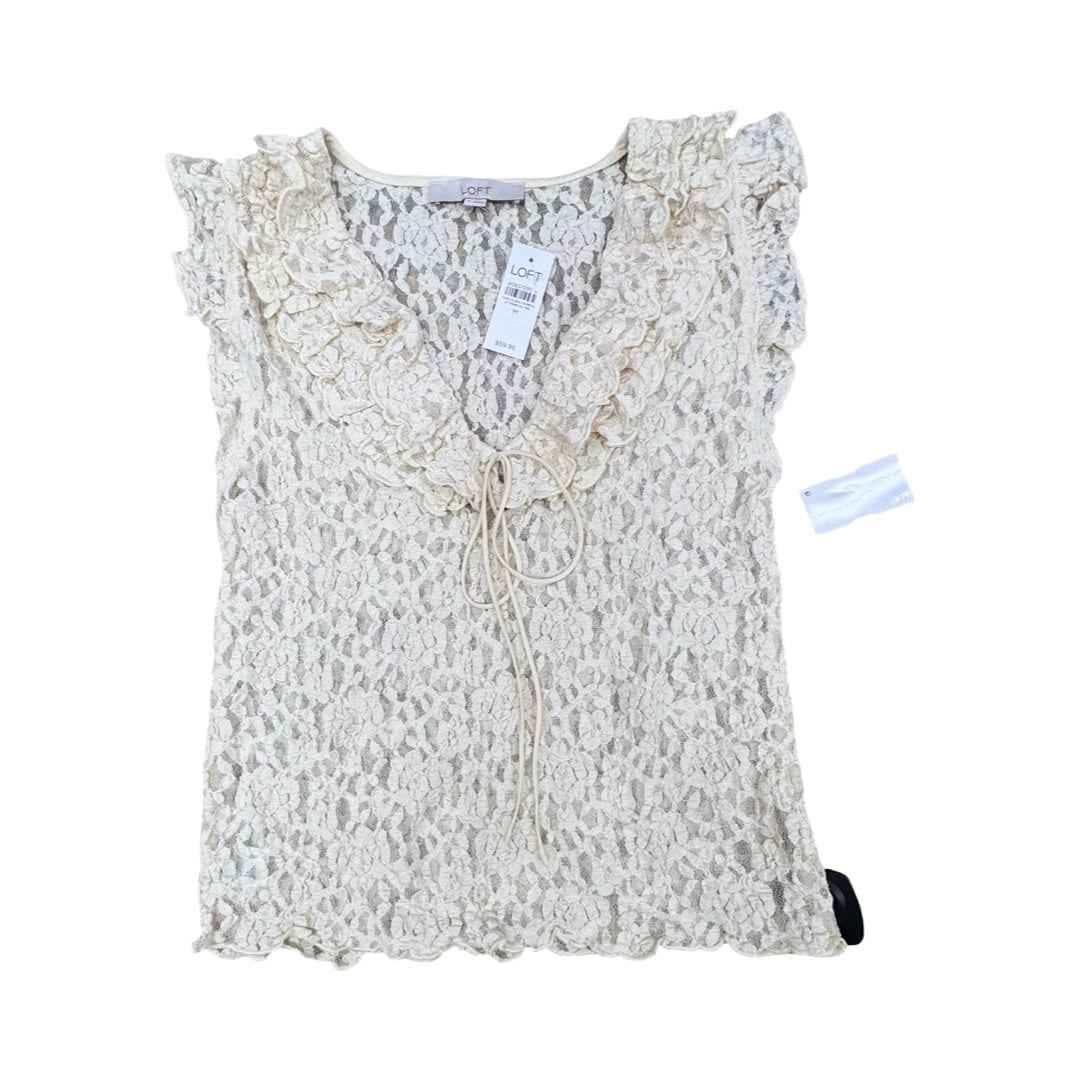 Top Ss By Loft In Cream, Size:M