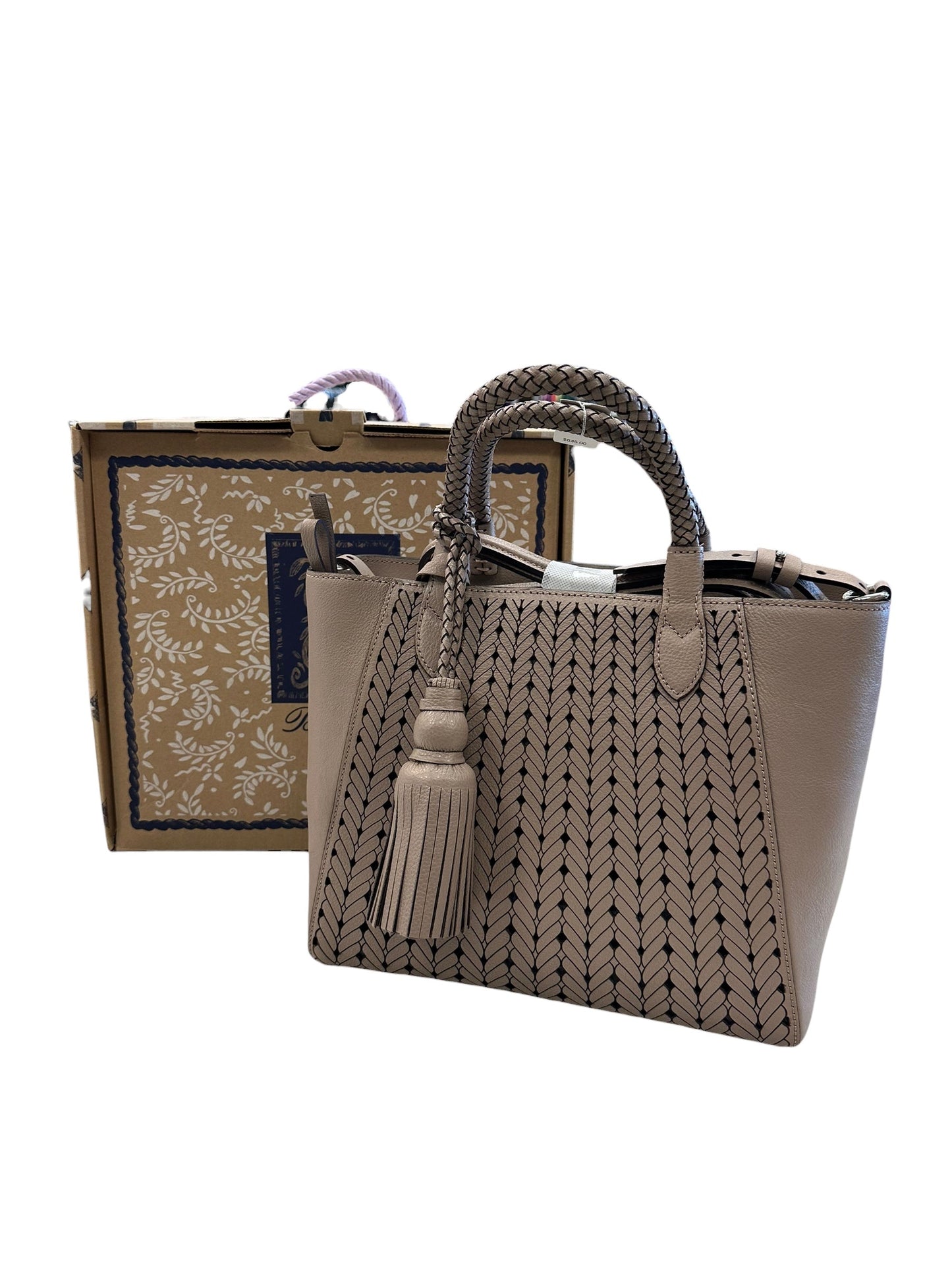 Handbag Leather By Brighton In Taupe, Size:Medium