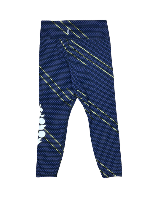 Athletic Leggings Capris By Free People In Black & Blue, Size:Xl