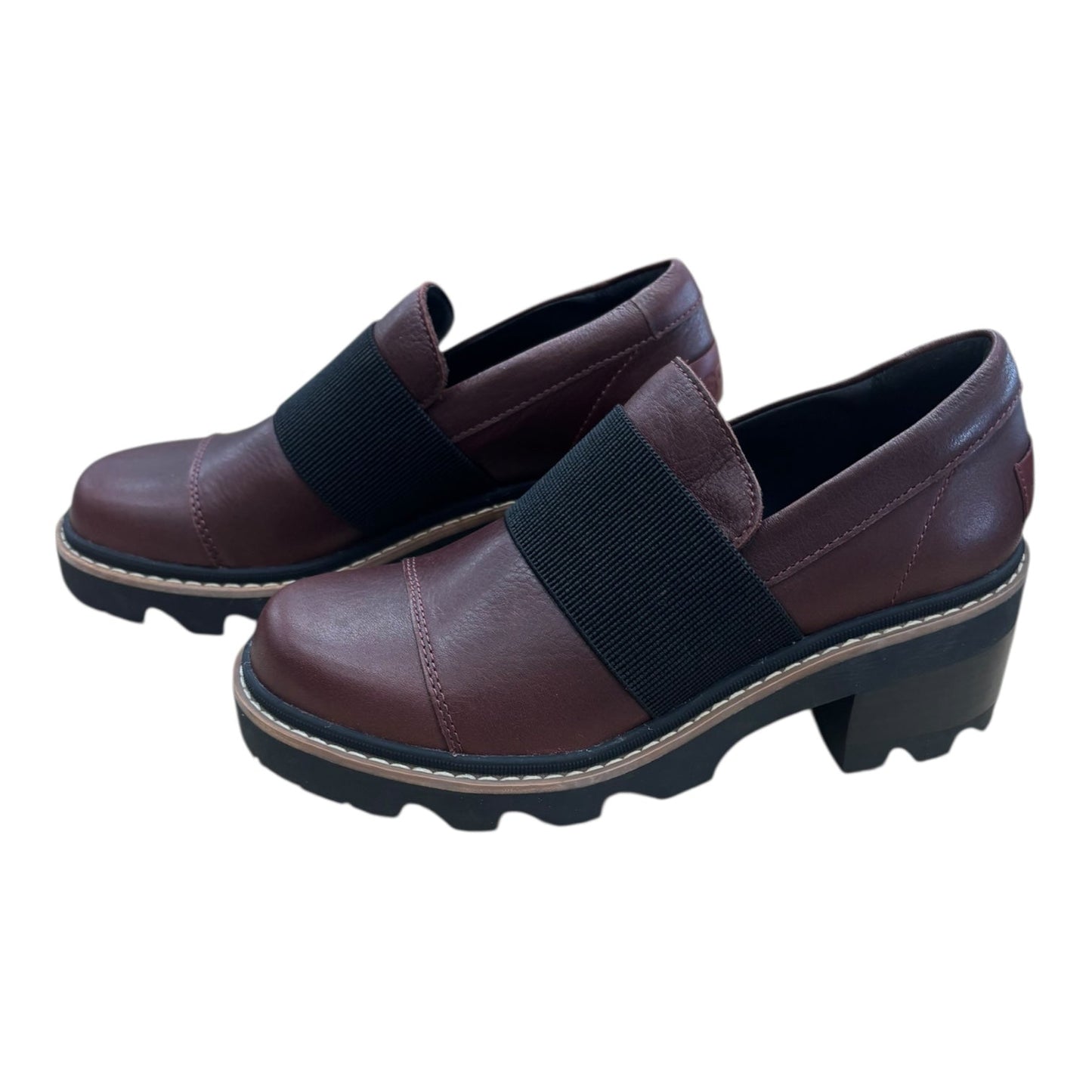 Shoes Heels Block By Sorel In Black & Brown, Size:7.5