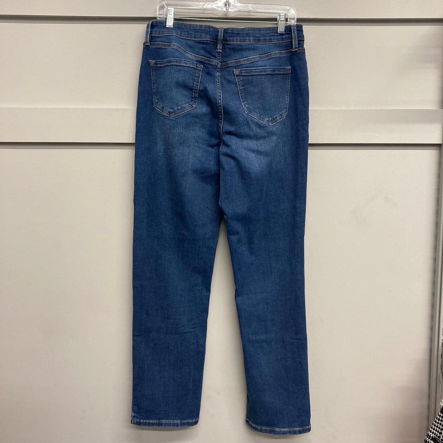 Jeans Straight By Liz Claiborne In Blue Denim, Size:10
