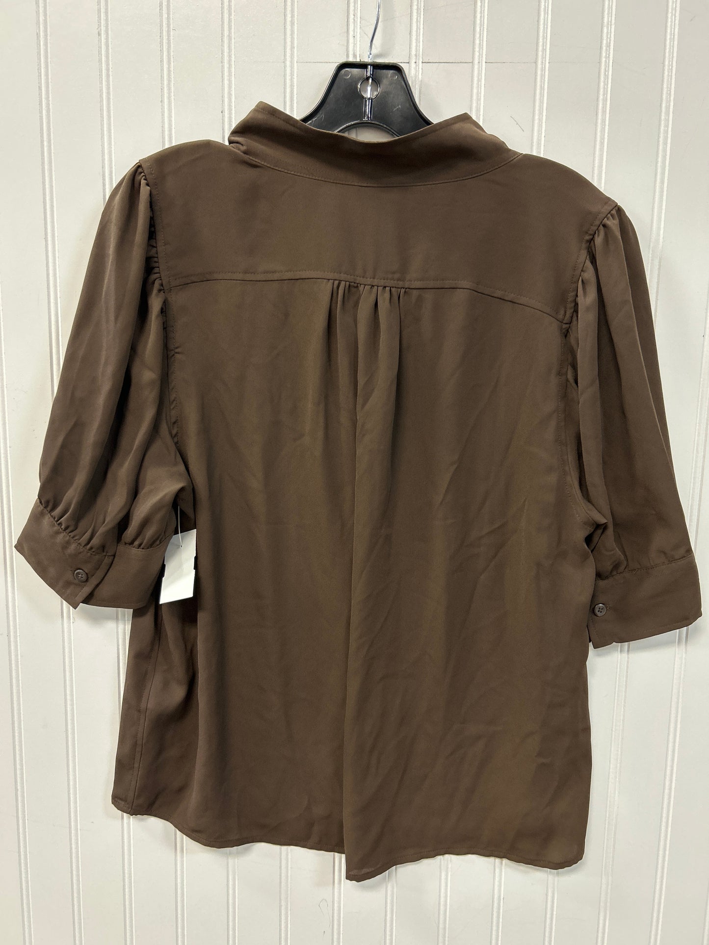 Blouse Ss By Calvin Klein In Brown, Size:L