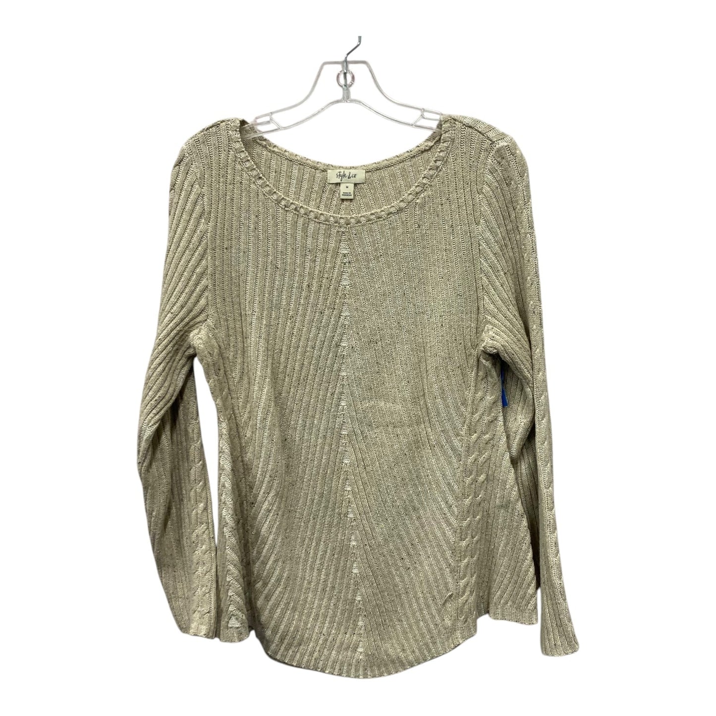 Sweater By Style And Company In Tan, Size:M