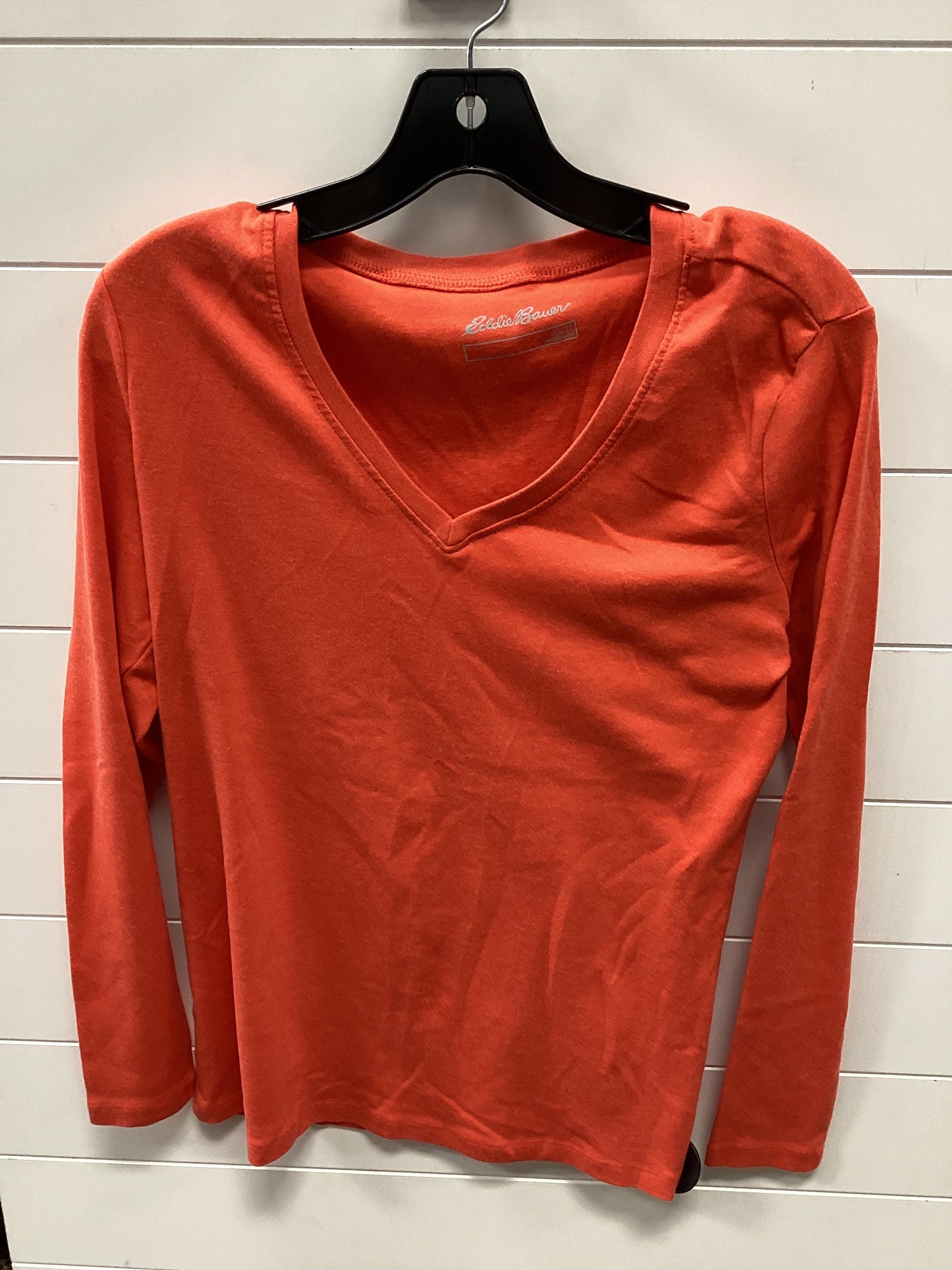 Top Ls Basic By Eddie Bauer In Orange, Size:XL
