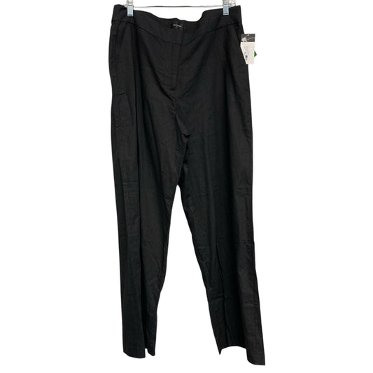 Pants Linen By Tahari In Black, Size:14