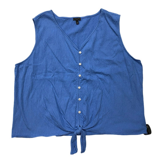 Top Sleeveless By Talbots In Blue, Size:3X