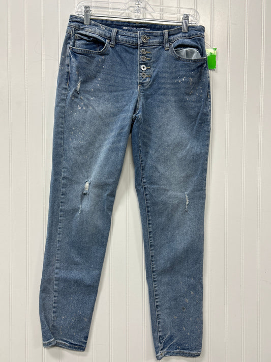 Jeans Skinny By Inc In Blue Denim, Size:8