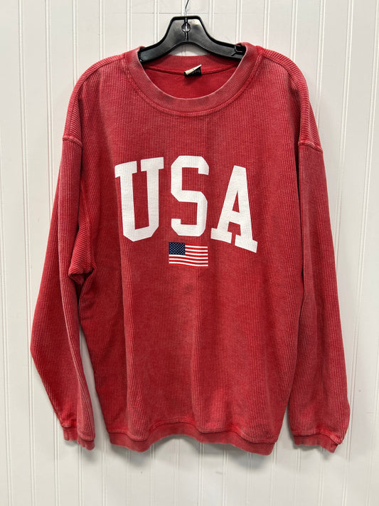 Sweatshirt Crewneck By Chicka-D In Red, Size:L