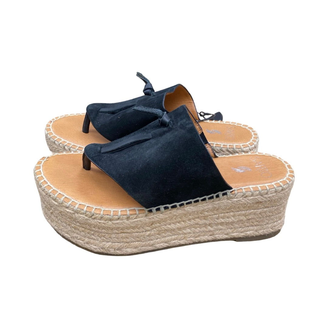 Sandals Heels Platform By Franco Sarto In Black, Size:8