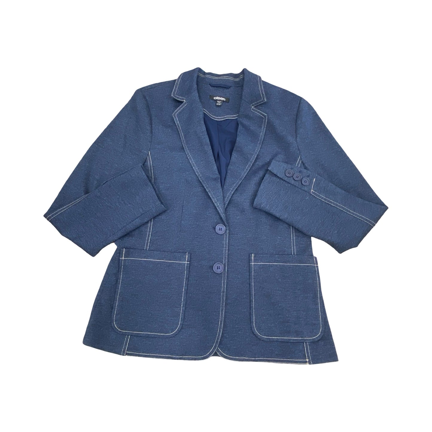 Blazer By Clothes Mentor In Blue, Size:S