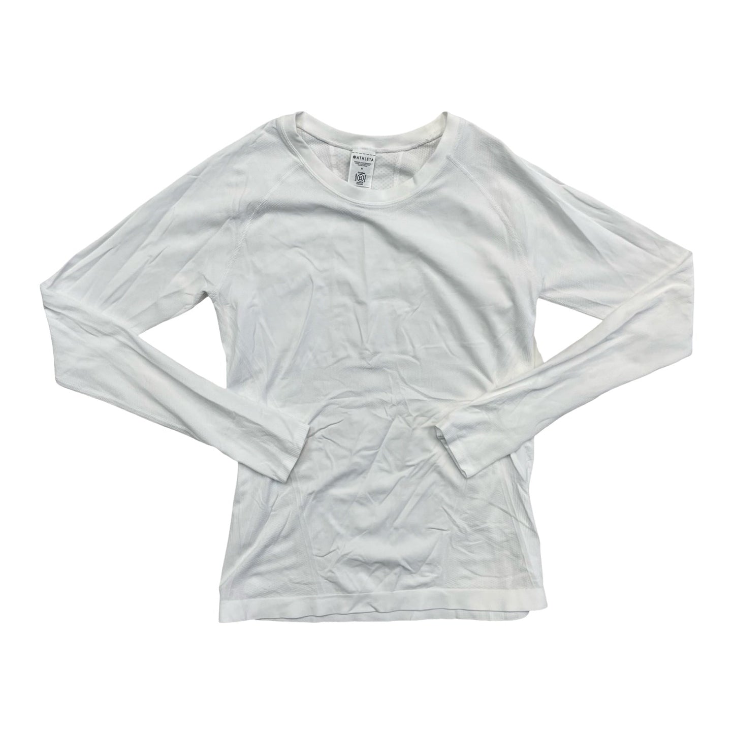 Athletic Top Ls Collar By Athleta In White, Size:M