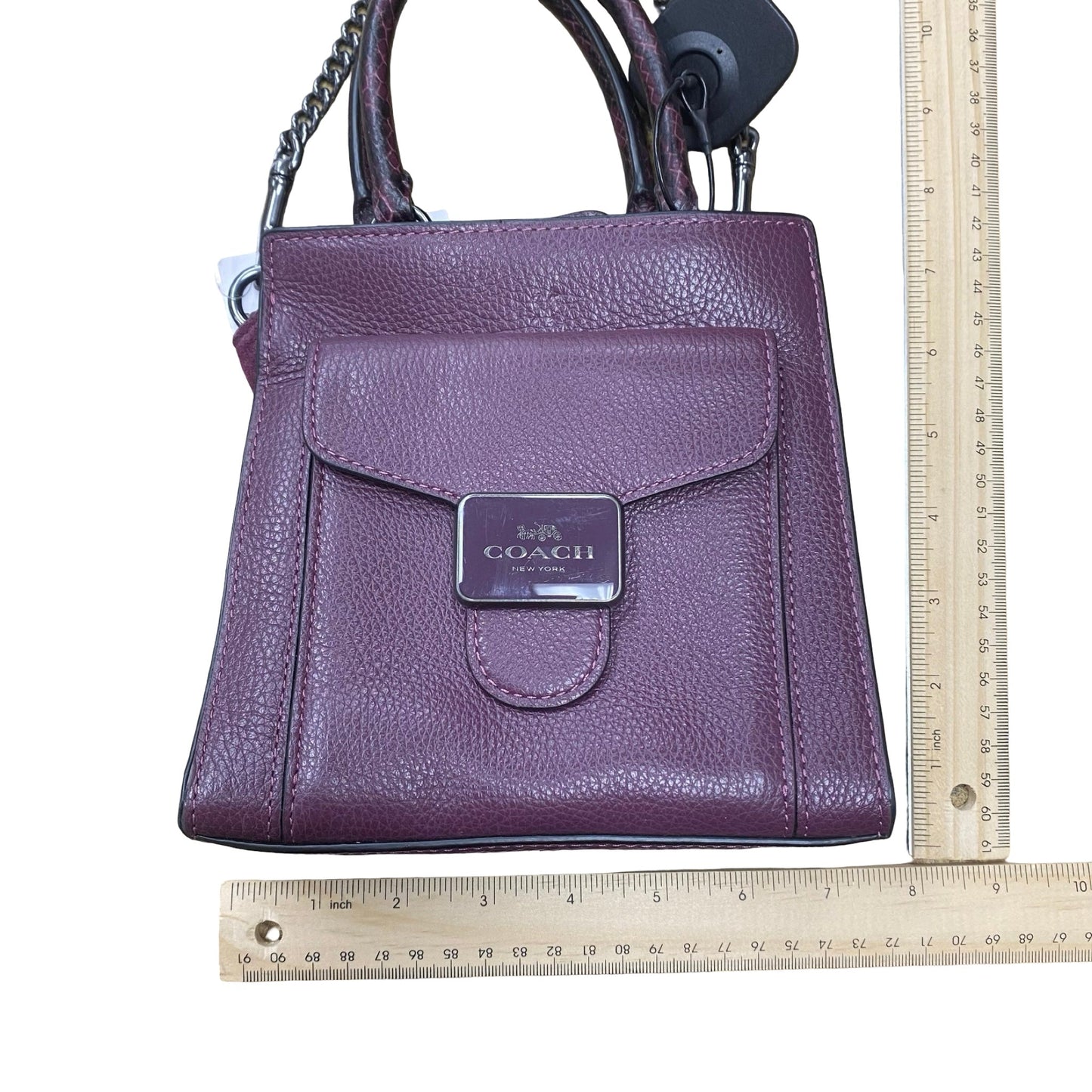 Handbag Designer By Coach In Purple, Size:Small