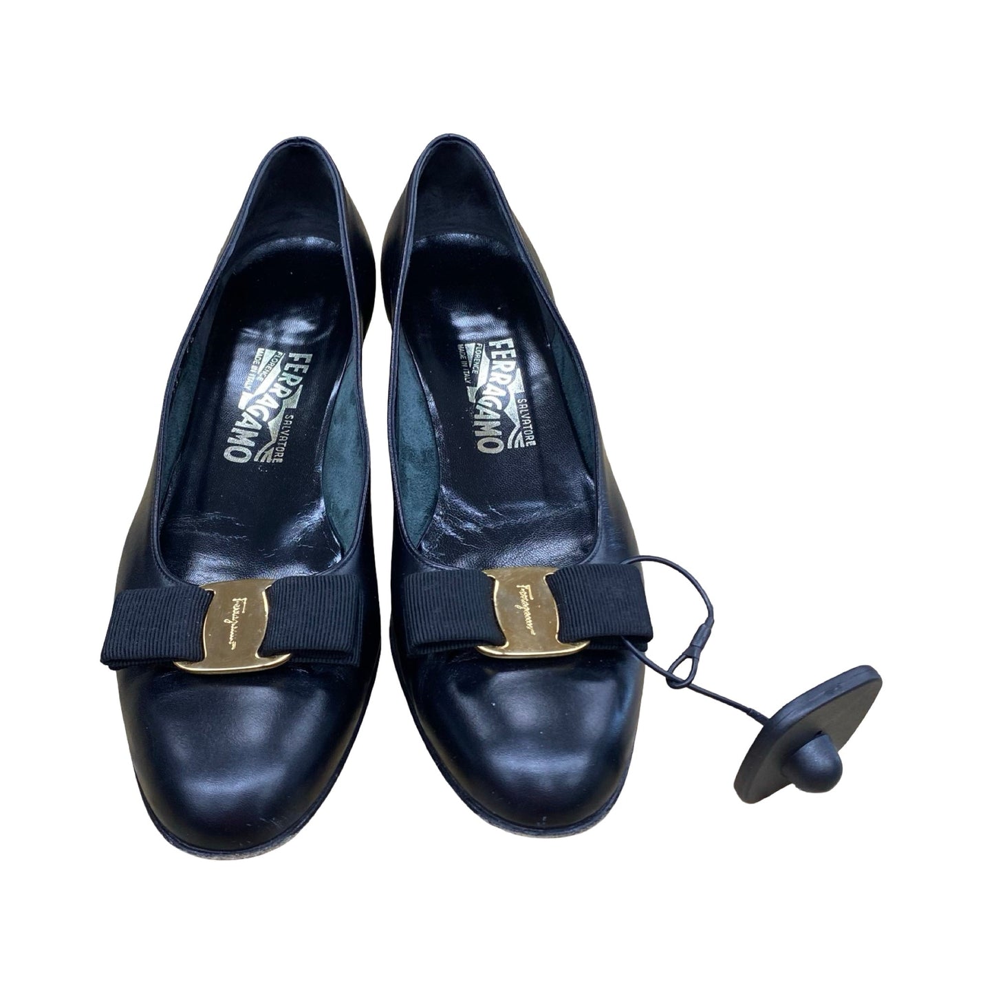Shoes Luxury Designer By Ferragamo In Black, Size:8.5