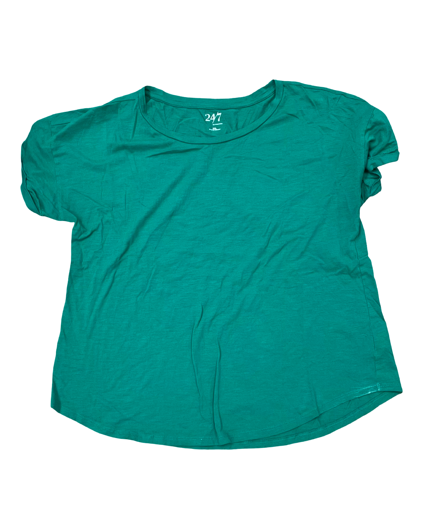 Top Ss Basic By Maurices In Green, Size:1X