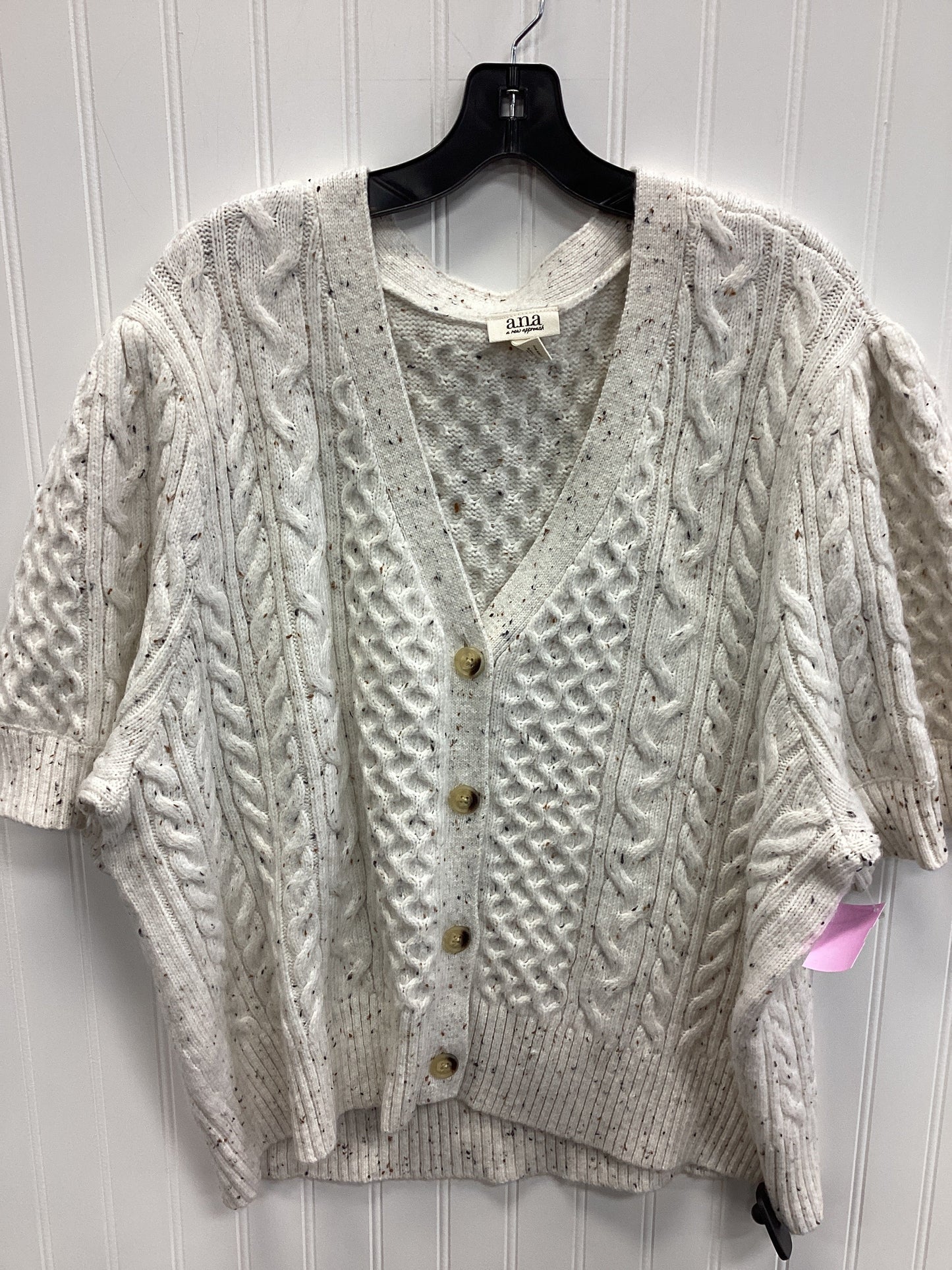 Sweater Ss By Ana In Cream, Size:1X