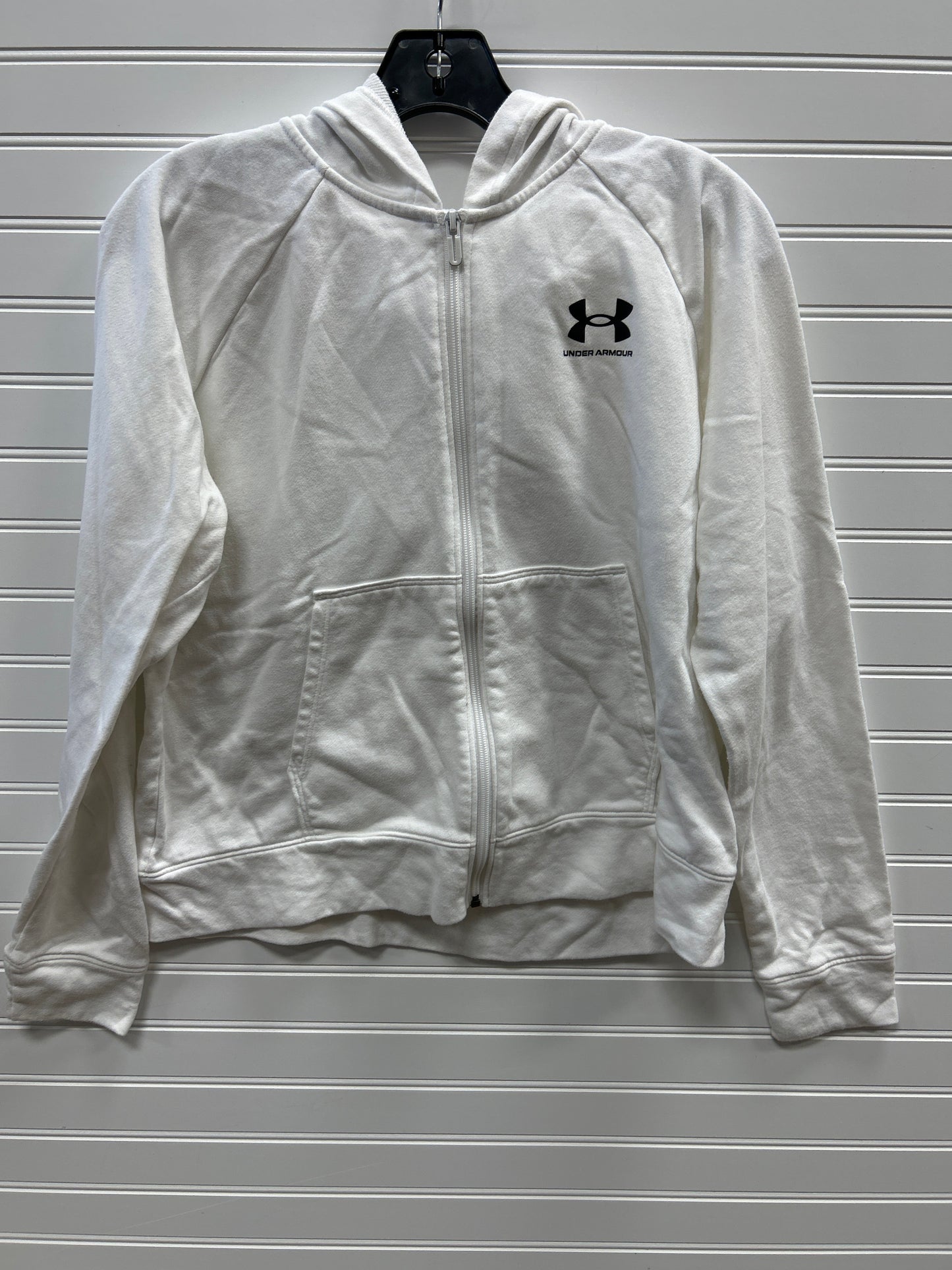 Sweatshirt Hoodie By Under Armour In White, Size:L