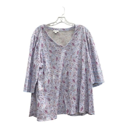 Top 3/4 Sleeve By J. Jill In Blue, Size:Xl