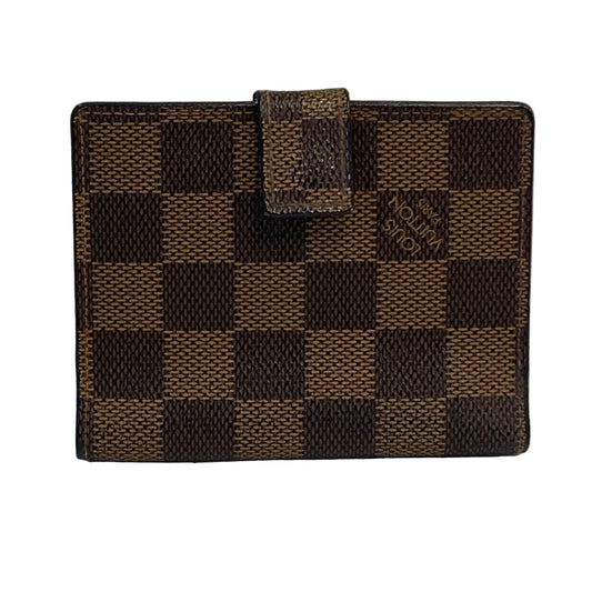 Wallet Luxury Designer By Louis Vuitton In Brown & Cream, Size:Small