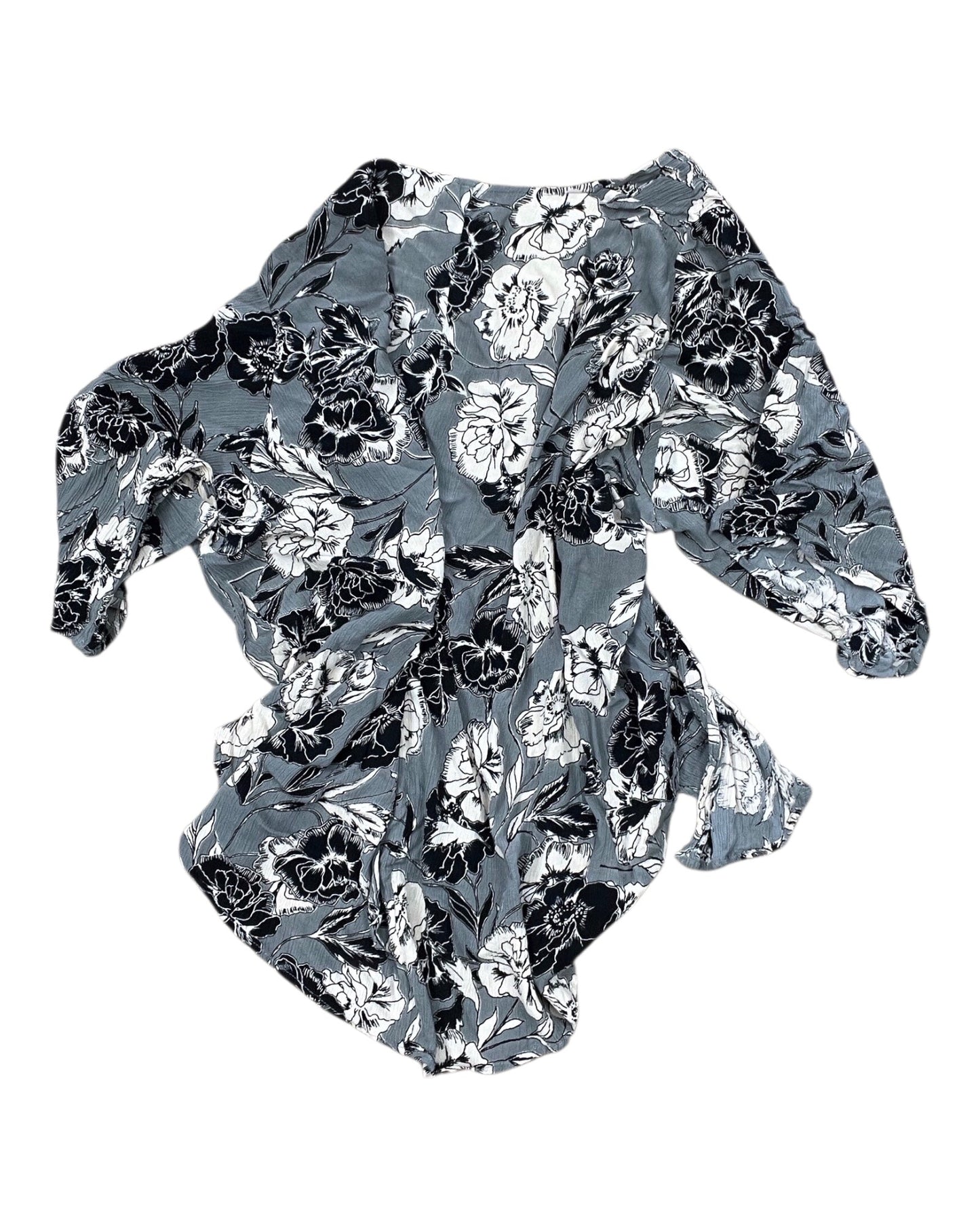 Cardigan By Clothes Mentor In Black & Grey, Size:Xs