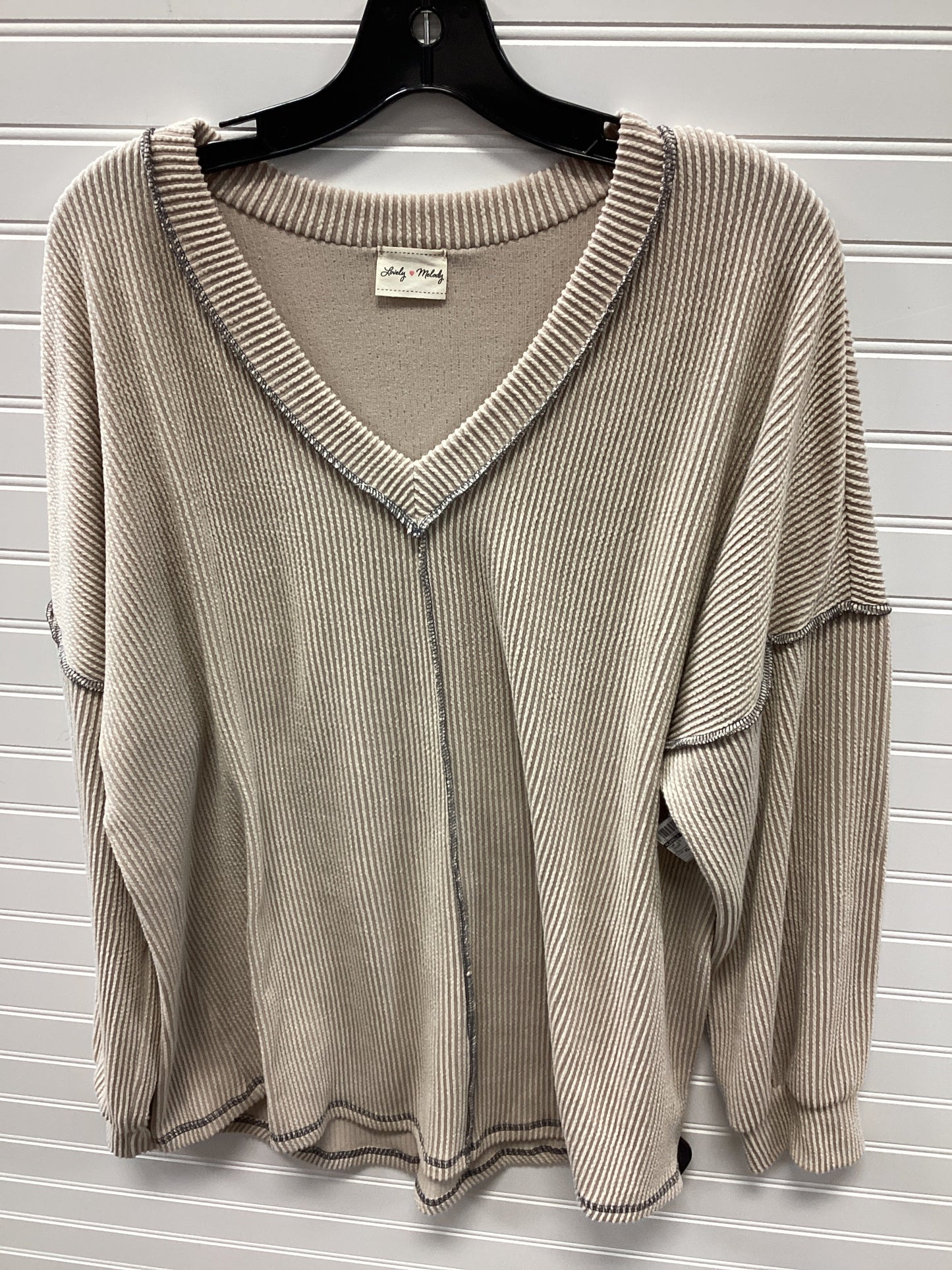 Top Ls By Lovely Melody In Cream, Size:Xl